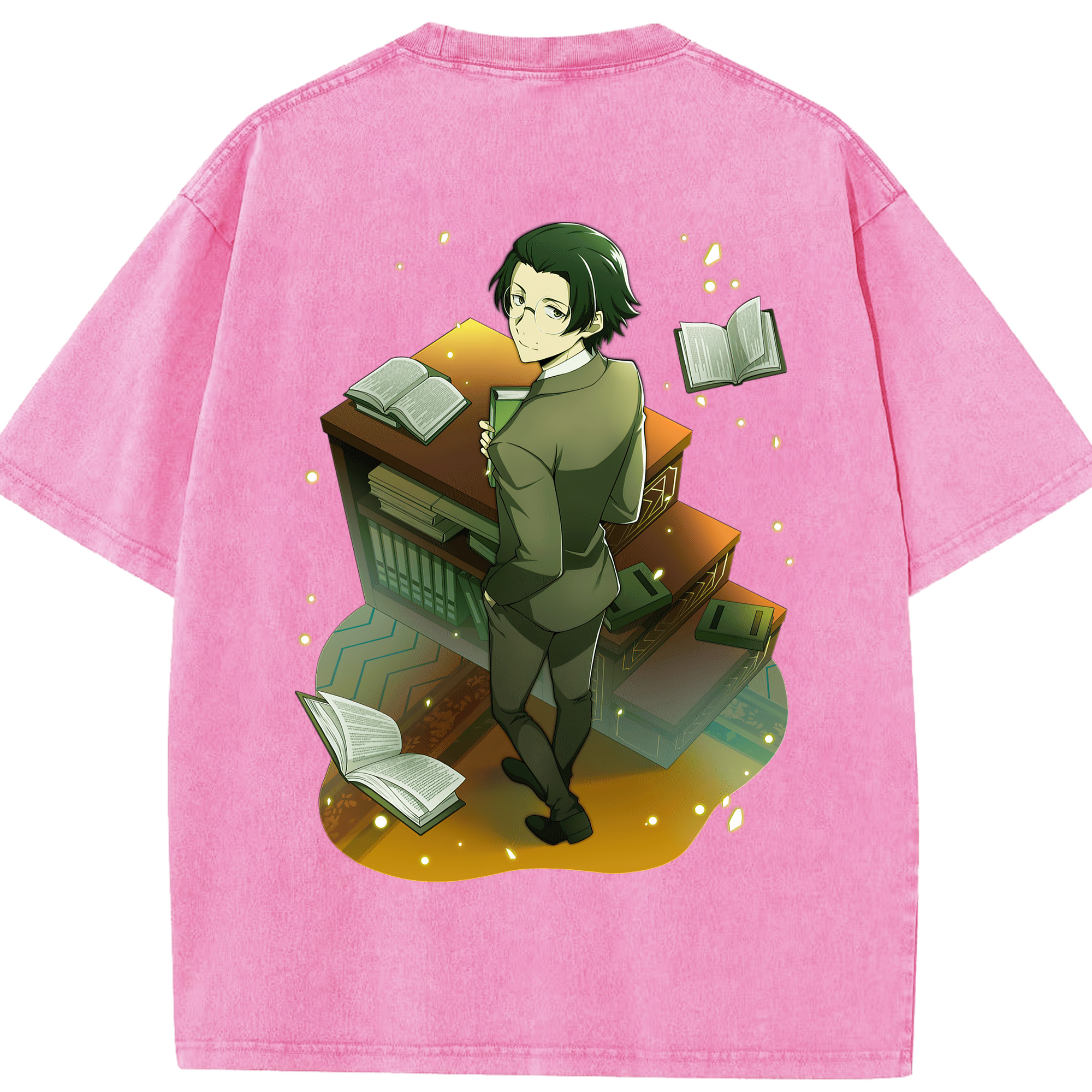 （画像用） 文豪ストレイドッグス Bungo Stray Dogs 綿100% ヴィンテージ風 半袖Tシャツ（背面プリント）
